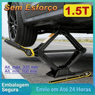 Macaco Mecânico Sanfona Universal 1500kg para Carros Passeio com Chave Catraca Aço Reforçado em Oferta na Shopee