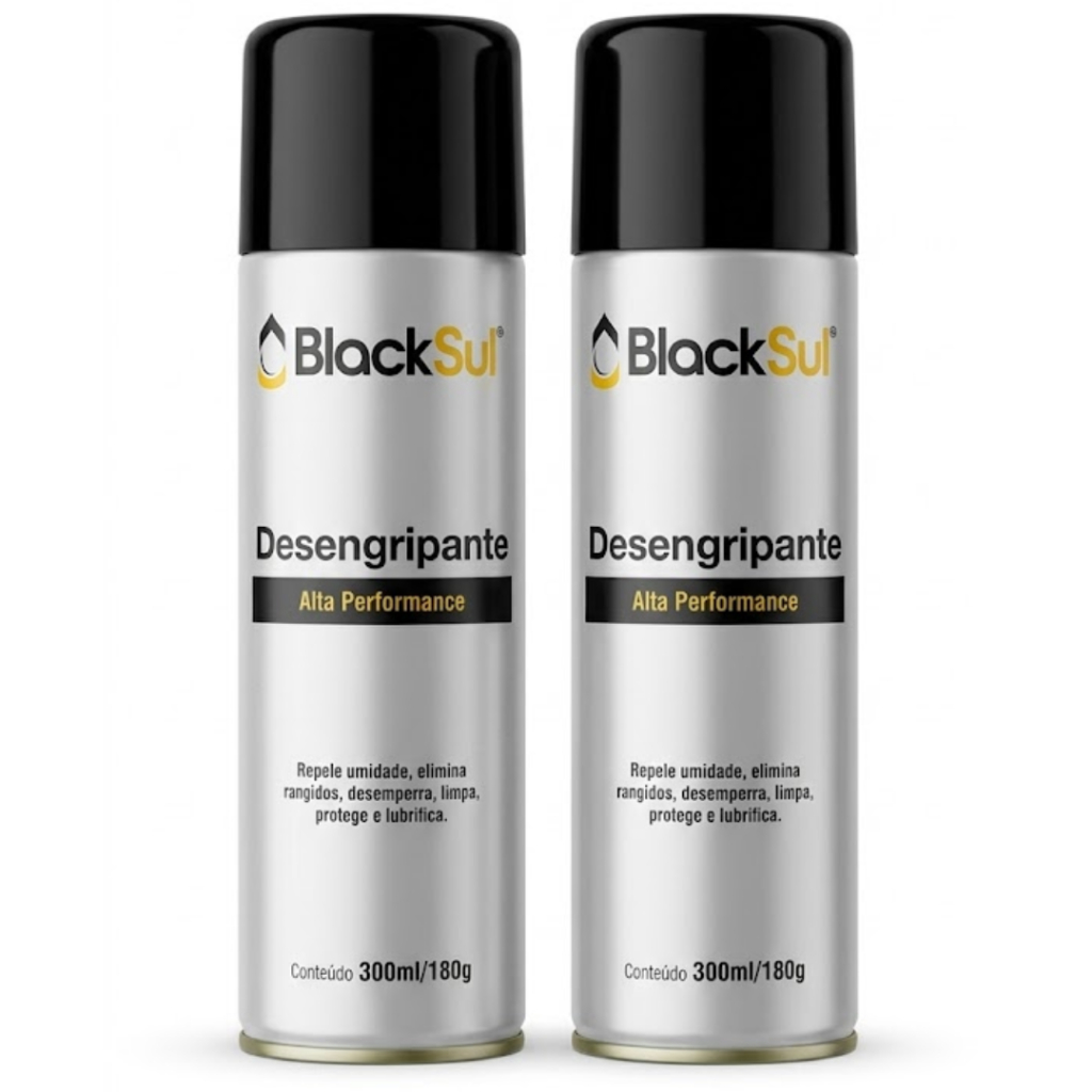 Kit 2 Desengripante Black Sul 300ml Spray Lubrificante Anti Ferrugem Alta Performance