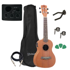 Ukulele Concert Strinberg Uk06ce Eletrico + Bag Full