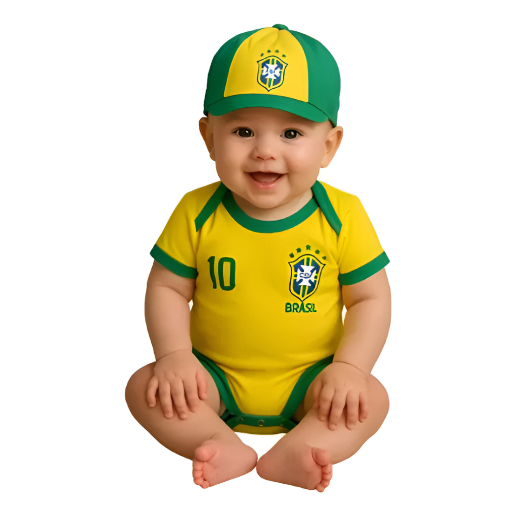 Body+ Boina Bebe Brasil Copa Mundo Seleção Brasileira