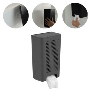 Dispenser Porta Sacolas de Parede Ármario Lavanderia Organizador Puxa Saco Adesivo Sem Furos Flow OU