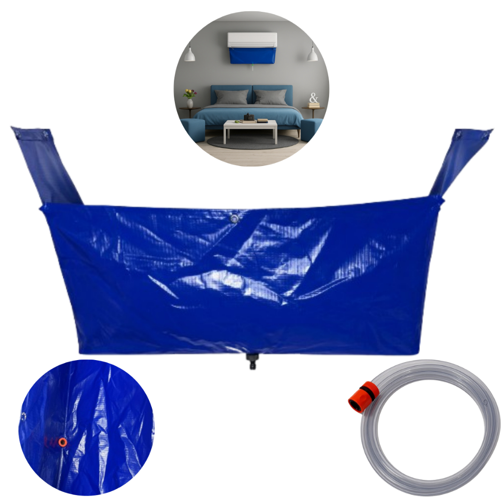 Coletor Para Limpeza de Ar Condicionado Azul Até 9 A 12 Mil Btus + 2 Metros de Mangueira