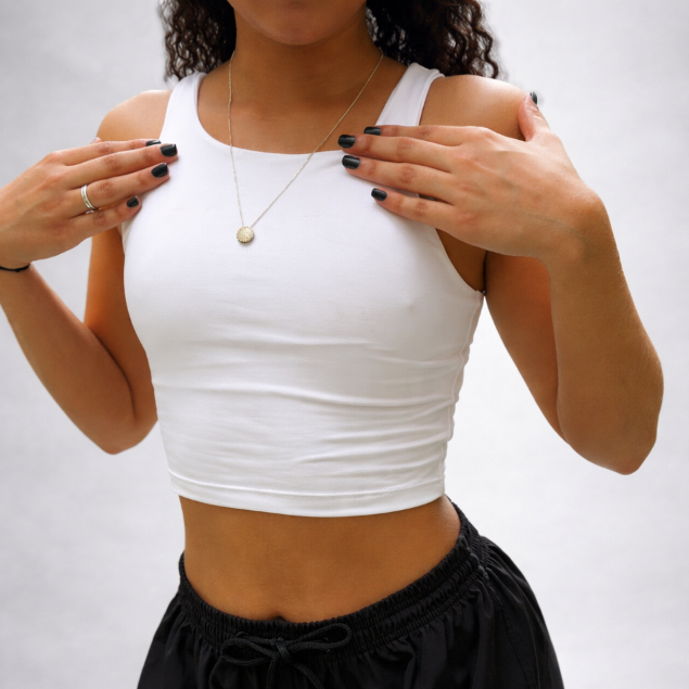 Cropped Feminino Poliamida Fitness Sem Bojo Regata Academia Confortável em Oferta na Shopee