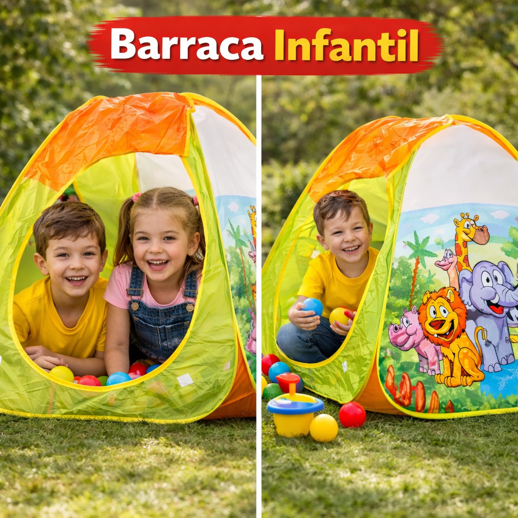 Barraca Infantil Portatil Cabana Infantil Dobravell Brinquedo Area Recreativa Crianca