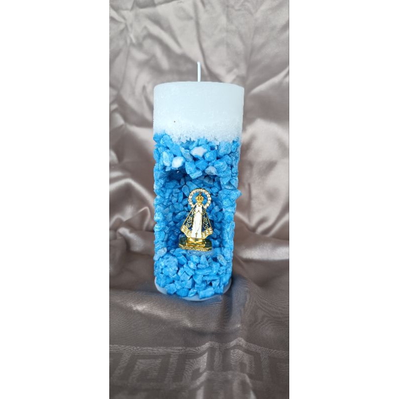 Vela Gruta Nossa Senhora Aparecida - cor azul claro -