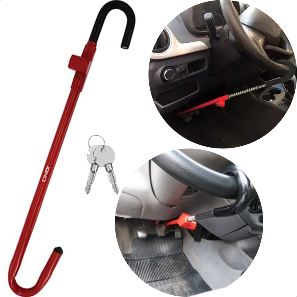 Trava Segurança Volante e Pedal Antifurto de Aço Para Carro em Oferta na Shopee