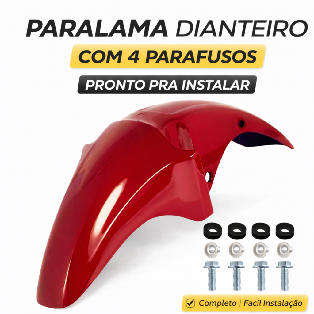 Paralama Dianteiro Titan 150 2004 2005 KS ES ESD Vermelho Caruaru + Parafusos Fixação em Oferta na Shopee