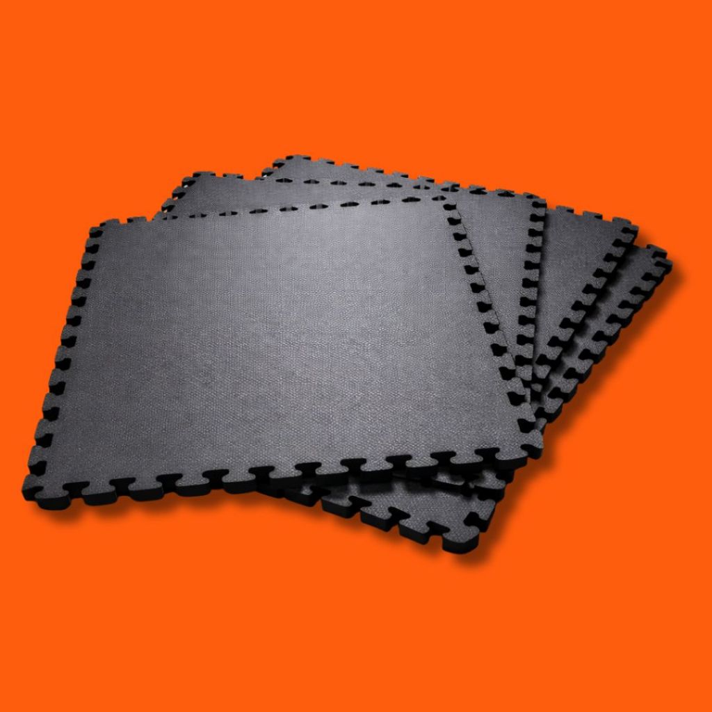 Tapete Kit 4 Tatame EVA Placa 60x60cm Emborrachado 10mm Antiderrapante Grande com Encaixe para Piso
