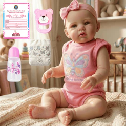 Bebê Reborn Boneca Recém Nascida Abigail 100% Em Vinil Siliconado Envio Imediato