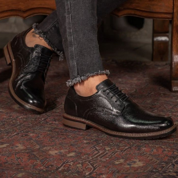 Imagem Sapatênis Masculino Vittal Couro Legítimo Oxford Amarração Preto