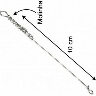 100 Castor Empate de Pesca 28x10cm Molinha Kit Aço Duro Pacu Piranha Traira Pesqueiro Arame Fino Rio