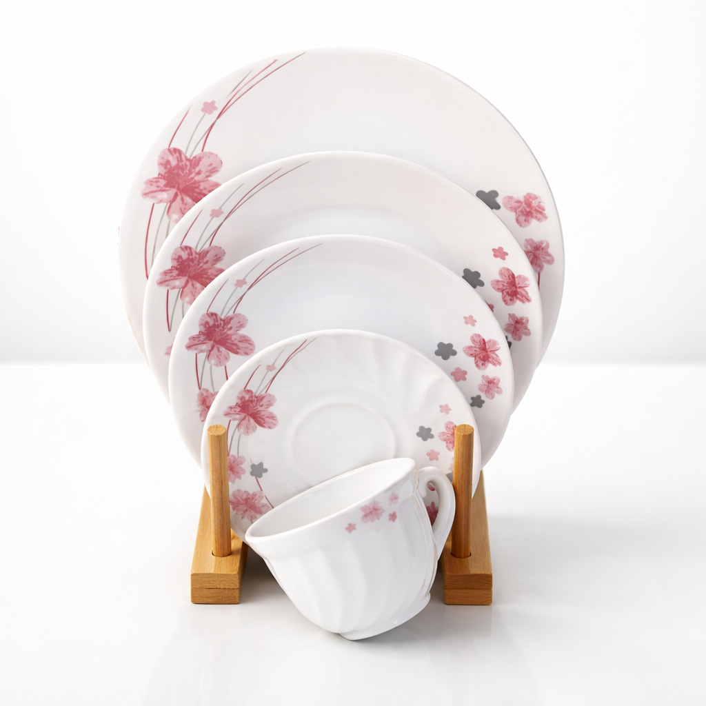 Jogo de jantar de Cerâmica Brasilia com pratos e xícaras 20 peças COMPLETO MARAVILHOSO