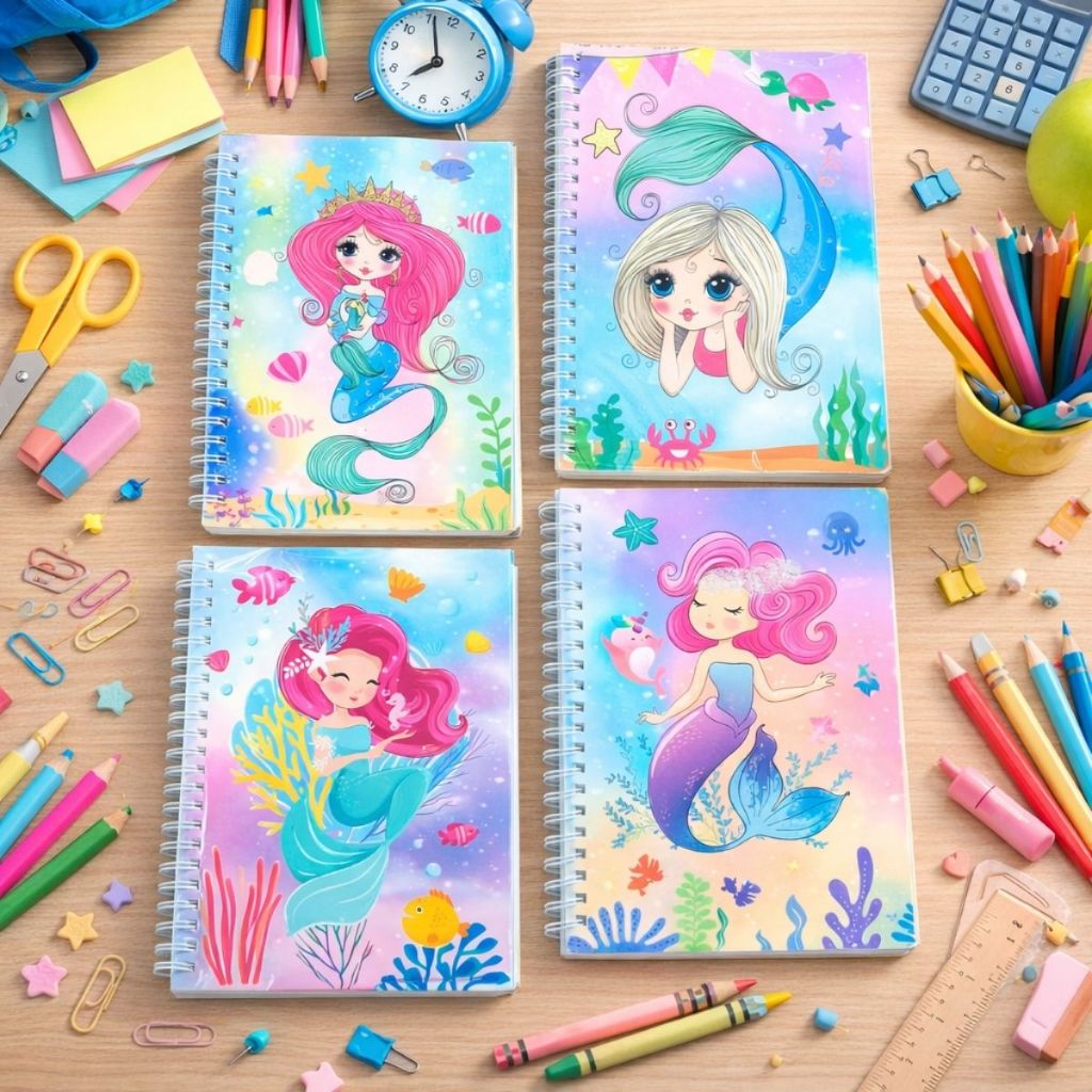 Agenda Caderneta Infantil Holográfica Caderno de Anotações Unicórnio Papelaria Fofa Caderneta 80fls