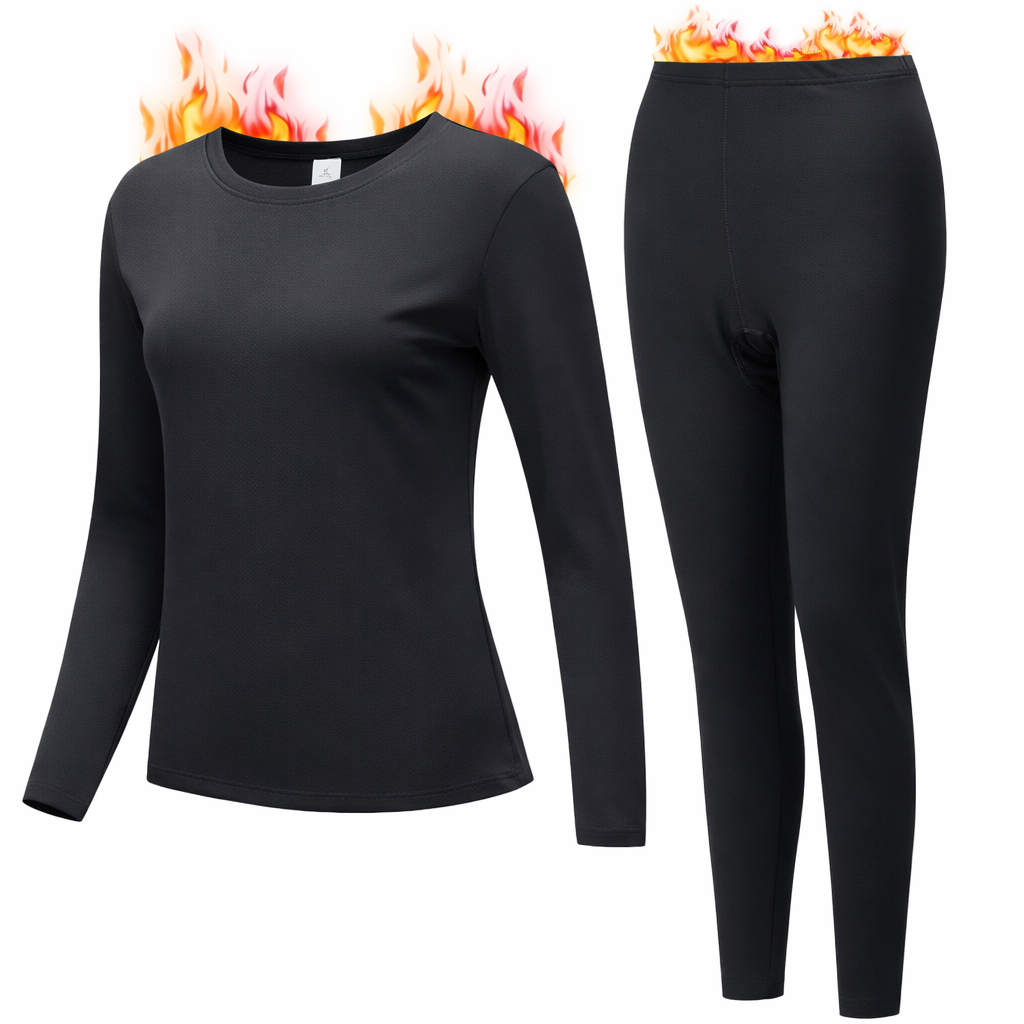 Kit Conjunto Blusa Segunda Pele Térmica Flanelado + Meia Calça Legging Frio Intenso feminino