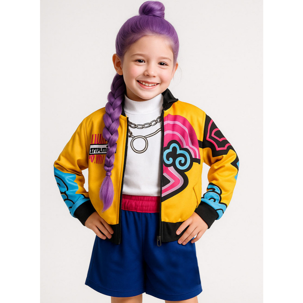 Fantasia Guerreiras Kpop Cosplay Rumi Mira Festa k Pop Infantil Dança Palco Luxo Zoey Demon Hunters