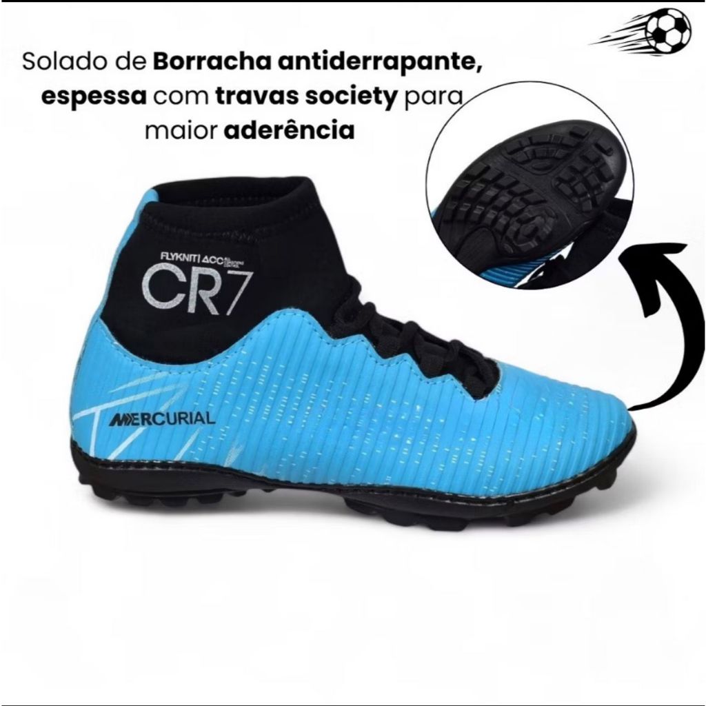 Chuteira Society Adulto Juvenil Infantil Costurada Colada super macia Promoção ENVIO IMEDIATO