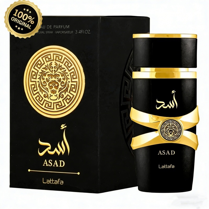Perfume Asad Lattafa100ml Perfume Arabe Masculino Importado Fragrância oriental amadeirada de longa duração