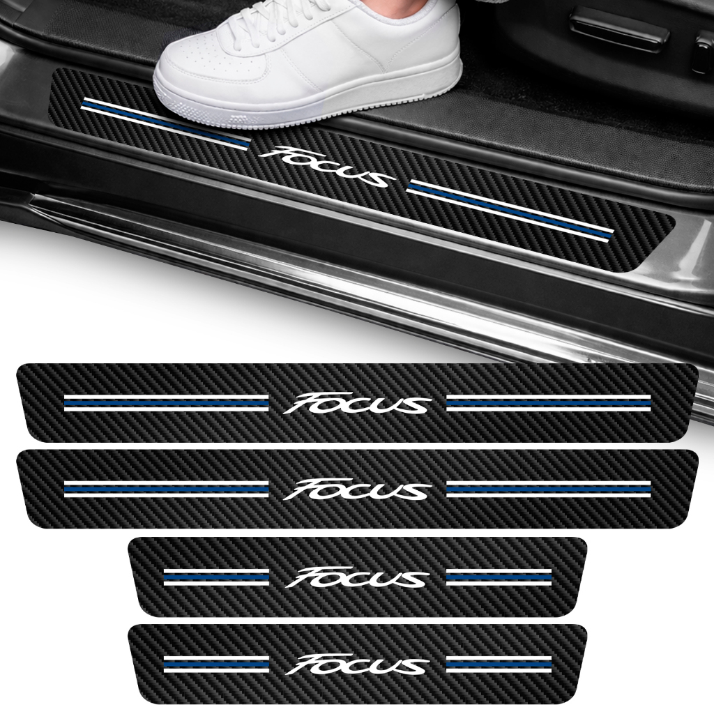 Kit Adesivo Soleira Focus Carro Vinil Protetor Portas