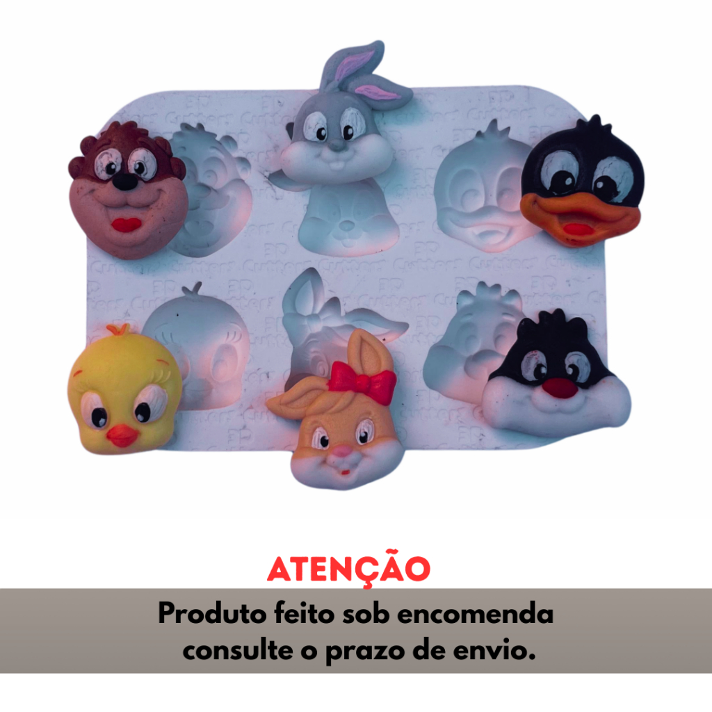 Molde de Silicone para apliques de Artesanato - Turma do Perna  - Longa