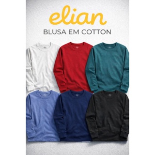 Camiseta Blusa Manga Longa Masculina Menino Camisa Frio Infantil Elian em Oferta na Shopee