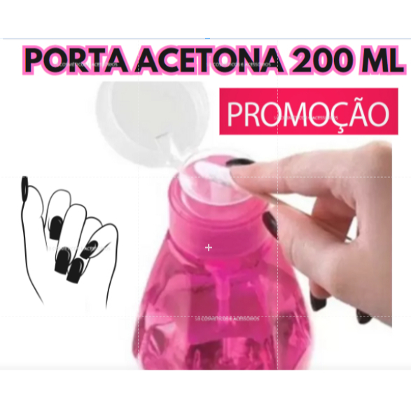Porta Acetona Dosador Econômico E Prático Manicure Pedicure 180ML LIVRE DE BPA em Oferta na Shopee
