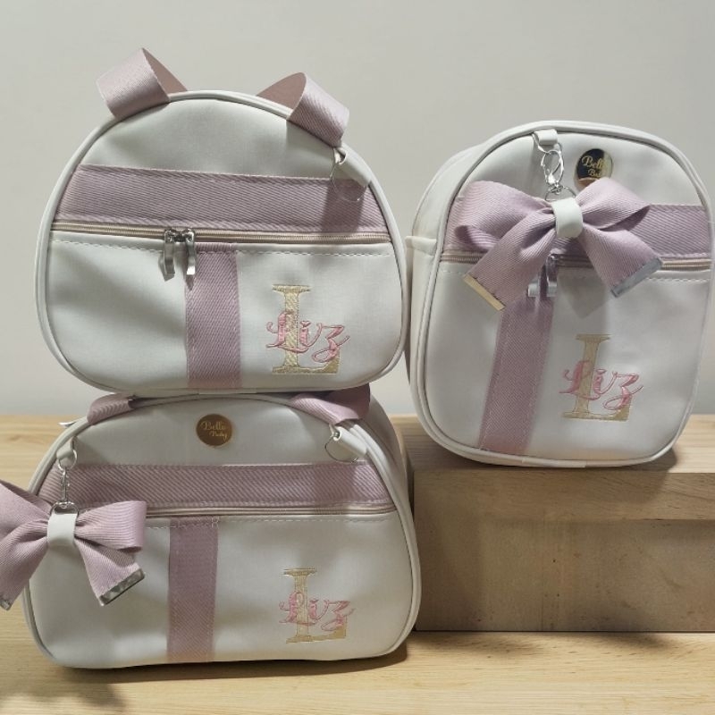 kit de bolsa  maternidade personalizada 3 peças em Oferta na Shopee
