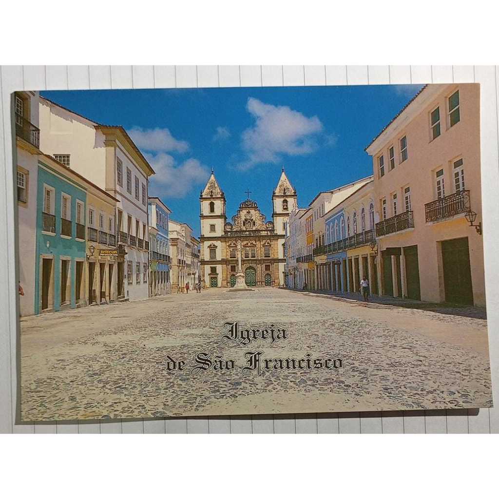 Cartão Postal Salvador BA Igreja de São Francisco 1708 Centro Histórico Pelourinho Brasil Turístico