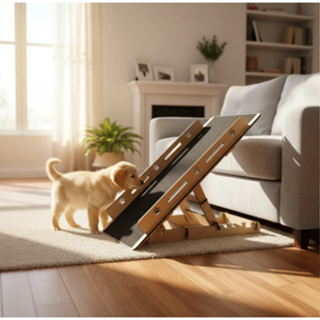 Rampa Para Cachorro Não Desliza A Pata com 4 Regulagem De Altura Subir no Sofa altura maxima 46cm em Oferta na Shopee