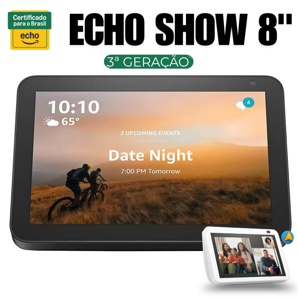 Amazon Echo Show 8 de 3ª geração com tela de 8 polegadas