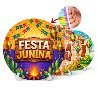 Painel de Mesa Festa Junina Decorativo Arraiá 50cm em Oferta na Shopee