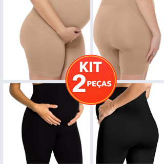 KIT 2 Bermudas Maternidade para Gestante Zee Rucci Maternity Sem Costura Anatômica em Oferta na Shopee
