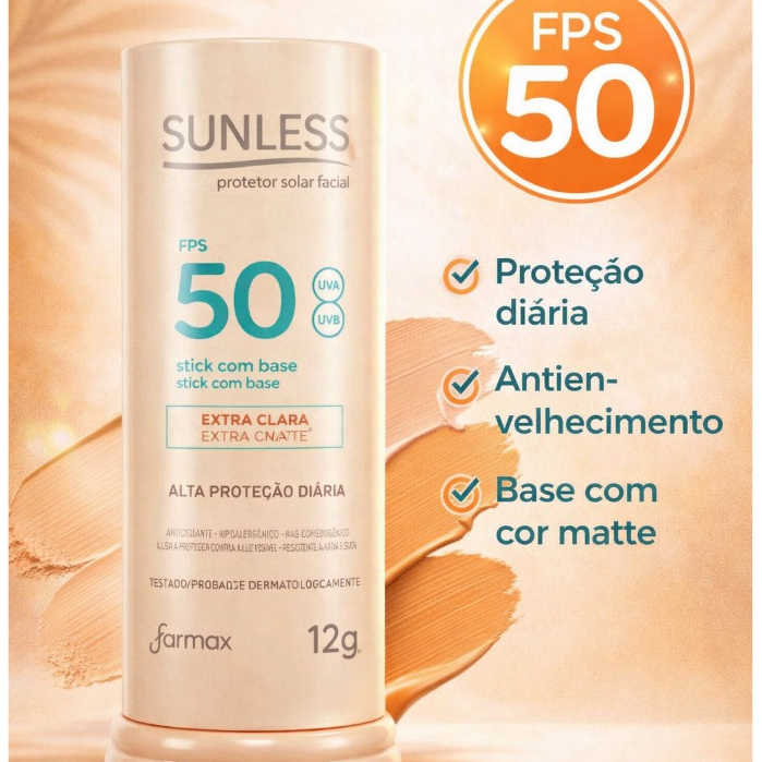 Protetor Solar Facial Base FPS 50 Protetor Solar Matte Stick Maquiagem Proteção Solar Sunles Base
