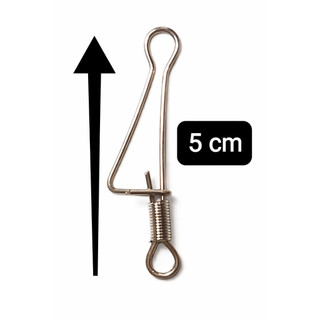 Grampo de Pesca 5 cm Engate Rapido 10 un Snap Pescaria Rio Praia Isca Artificial Pacu Tamba Aço Inox