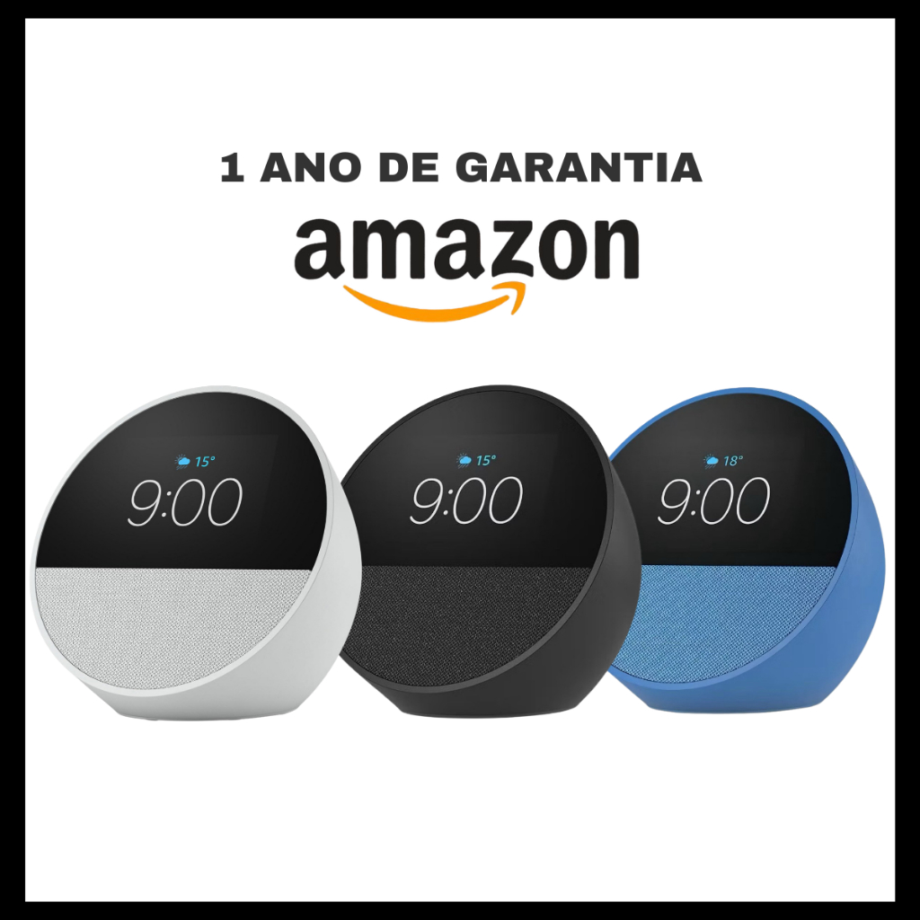 Echo Spot 2024 Com Alexa Despertador Inteligente
