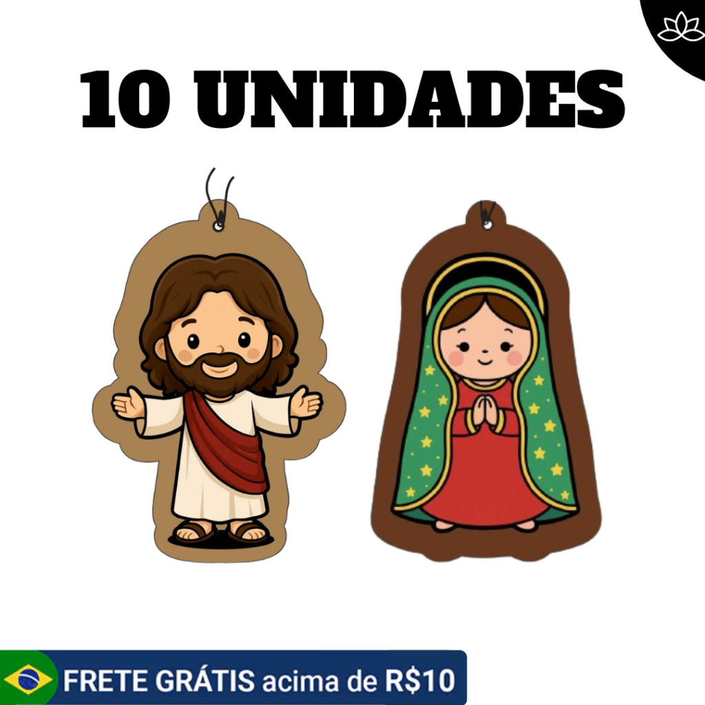 Kit 10 Cheirinho Aromatizante para Carro e Ambiente Jesus & Maria Abençoe seu ambiente - SMELL Premium - Felsen Car