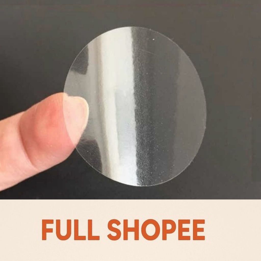 1000 Etiquetas Lacre Selo Adesivo Bolinha Transparente 2,5cm