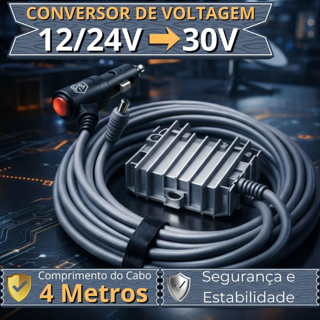 Conversor DCDC 12/24v Para 30v Starlink Mini Automotivo Plug Veicular Uso Imediato Boost