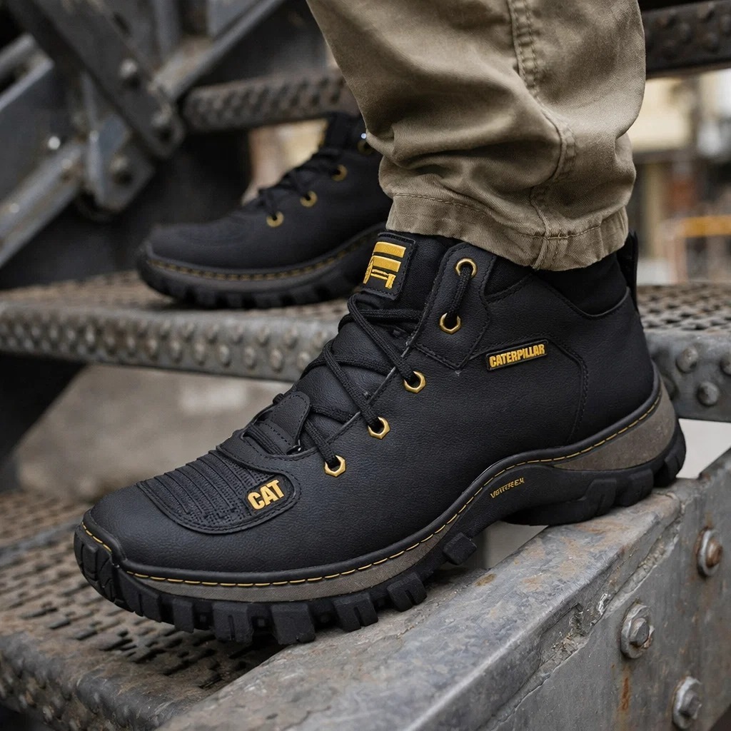 Bota Masculina Coturno De Trilha Caterpillar Do 34 Ao 43 Costurado Adventure Confortável Trabalho