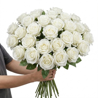 10 e 20 e 40 peças de Buquê de Rosas de Seda - Decoração de Casa, Casamento, Dia dos Namorados (Vaso Não Incluído) em Oferta na Shopee