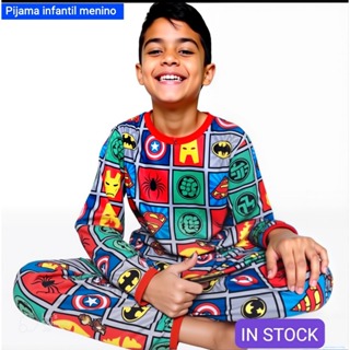 CONJUNTO PIJAMA INFANTIL MENINO CALÇA LONGA E CAMISETA MANGA LONGA pijamania  .                    . em Oferta na Shopee