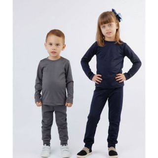 Kit 2 Conjuntos Térmicos Blusa Calça Peluciados Unissex 1 ao 14 Anos em Oferta na Shopee