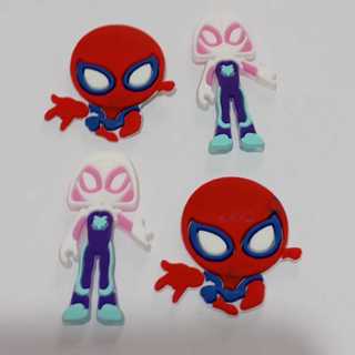 Aplique Mulher e Homem Aranha Emborrachado 4cm Pacote com 8 Unidades em Oferta na Shopee