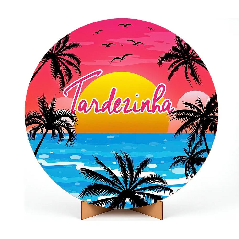 Mini Painel 50cm Tarde Tropical Pagode Veste Fácil Tropical