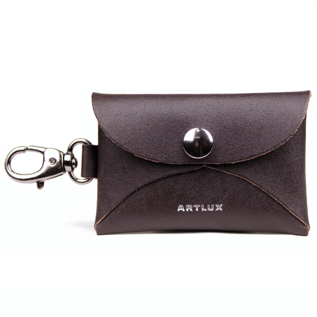 Chaveiro Charm Bag Porta Moedas Notas e Cartões em Couro Artlux 516