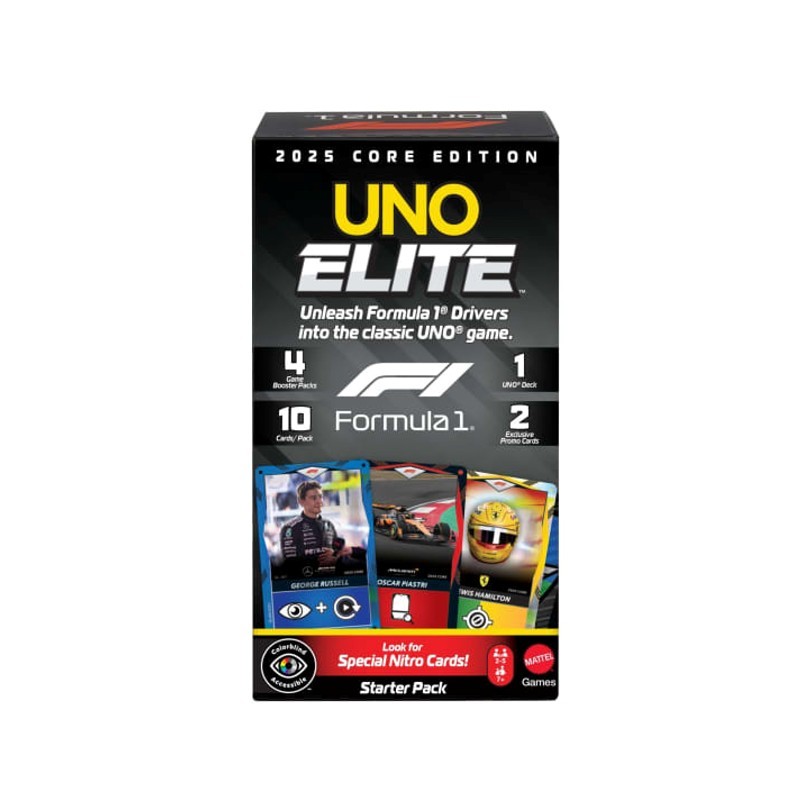 Jogo UNO Elite Formula 1 Starter Pack - Mattel