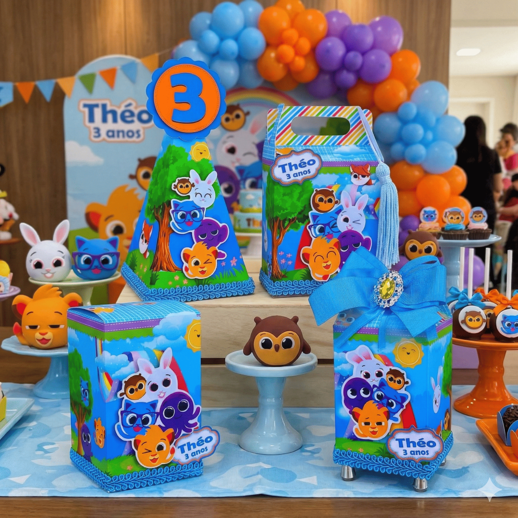 Lembrancinha Bolofofos Menino Personalizados Aniversário Decoração Caixinhas Mesversário 1 Ano Kit