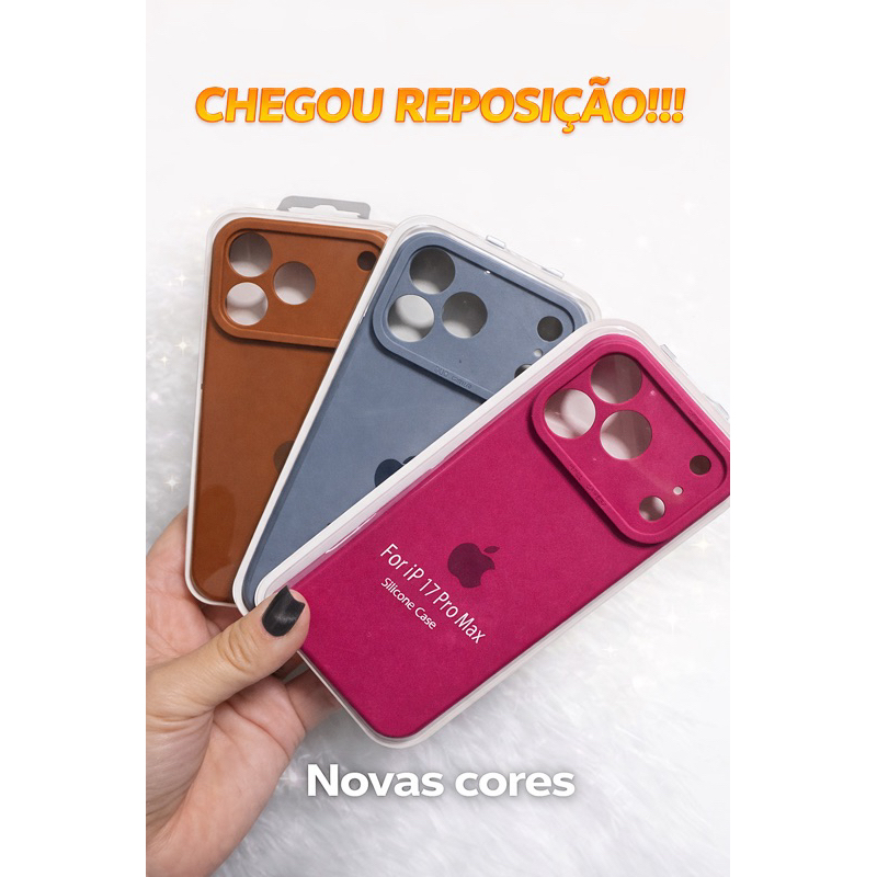 Capa Case compativel iPhone 17 Pro / 17 Pro Max Premium – (Proteção de Câmera) Reforçada,  Aveludada,Anti Impacto em Oferta na Shopee