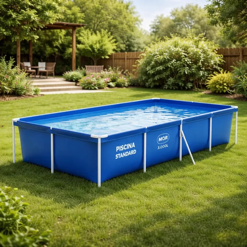 Piscina 3000L + Capa + Forro Standard Retangular Inflável - Mor