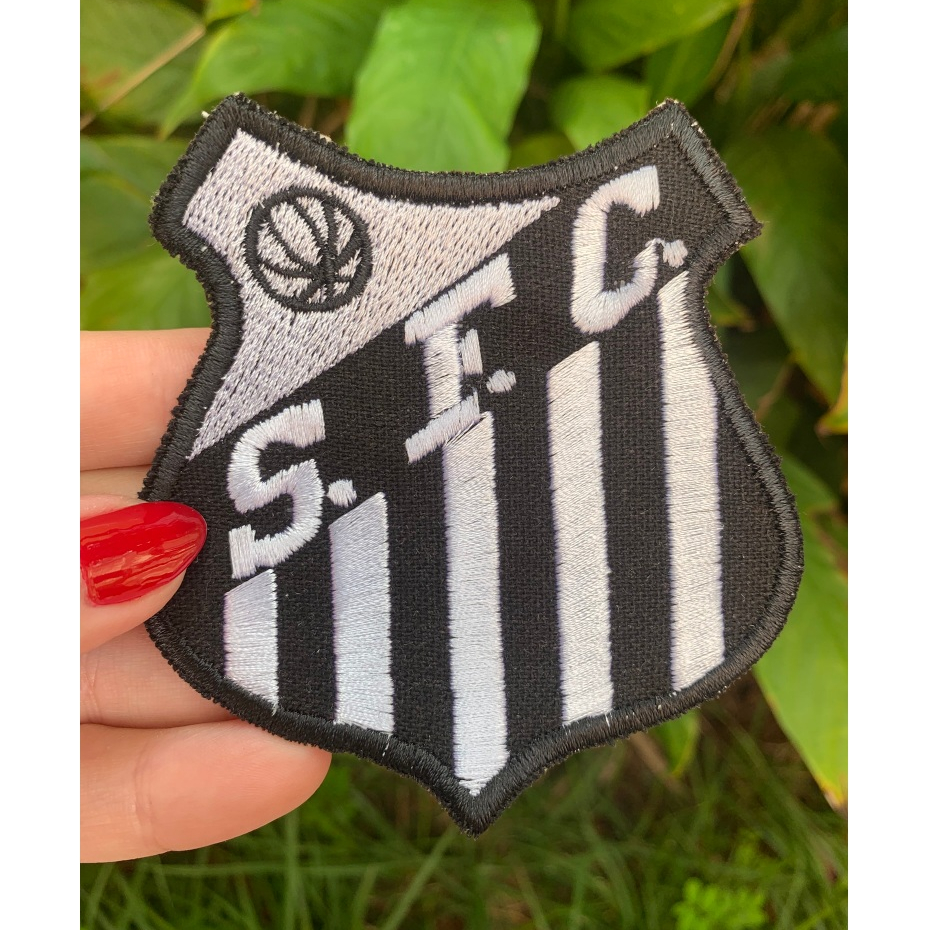 Patch Bordado Logo Santos FC Costura Ou Termocolante (9cmx9cm)