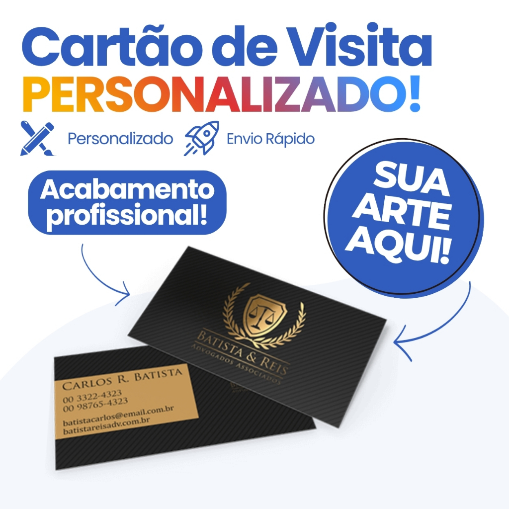 Cartão de Visita Profissional Personalizado | Alta Qualidade | Envio Rápido 💼✨